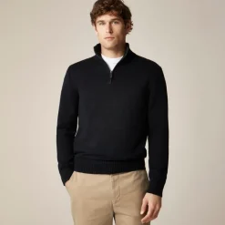 Heritage cotton quarter-zip sweater