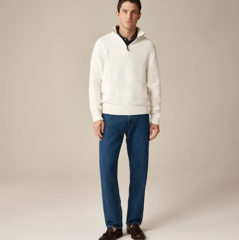Heritage cotton quarter-zip sweater