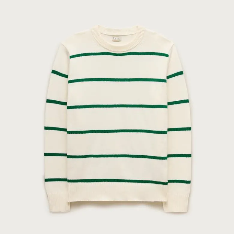 Heritage cotton sweater in stripe