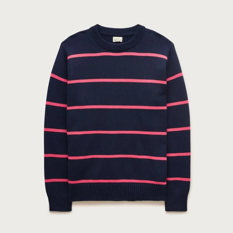 Heritage cotton sweater in stripe