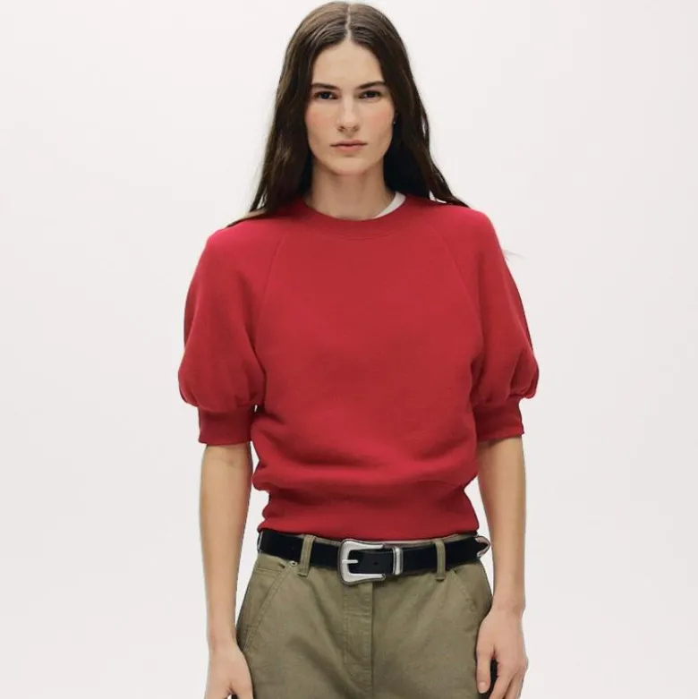 Heritage terry puff-sleeve sweatshirt