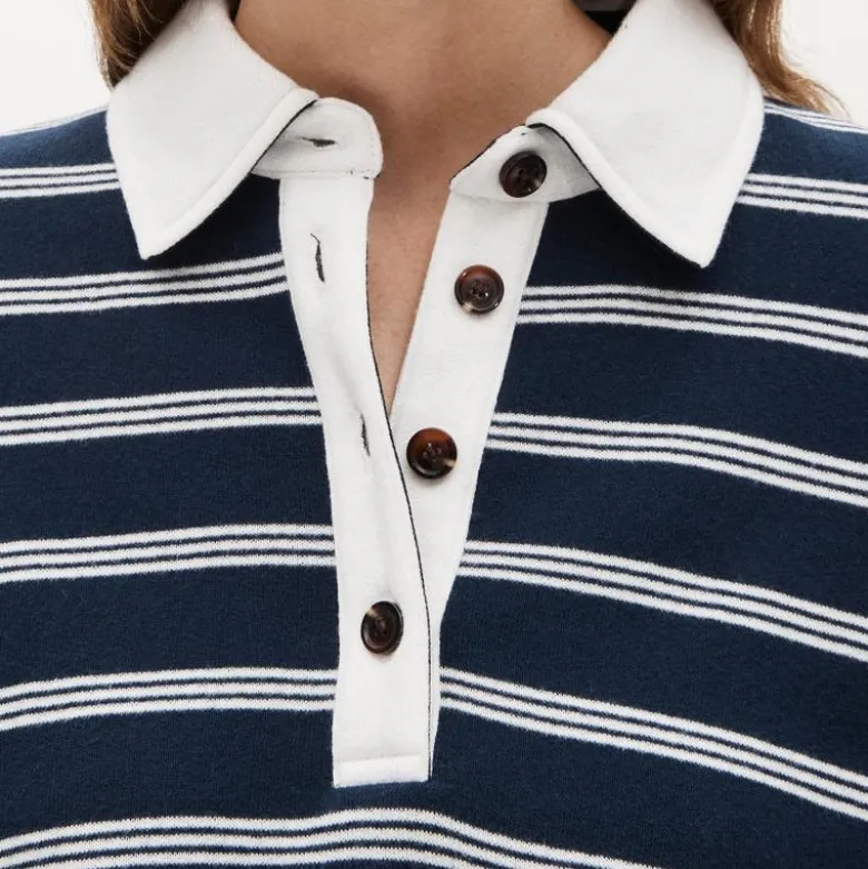 Heritage terry rugby sweatshirt in stripe