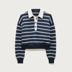 Heritage terry rugby sweatshirt in stripe