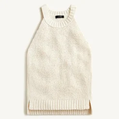 High-neck sweater-tank