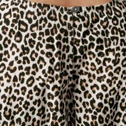 Hyacinth top in leopard cotton poplin