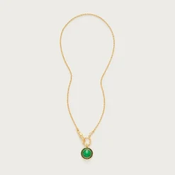Inset crystal necklace