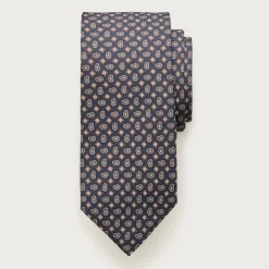 Italian silk square paisley tie