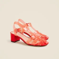 Jelly block-heel sandals