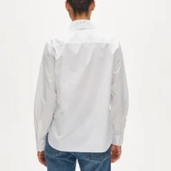 Jules classic-fit eyelet tie-neck shirt