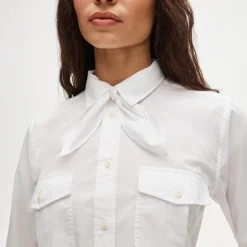 Jules classic-fit tie-neck shirt