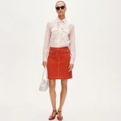 Jules classic-fit tie-neck shirt in speckles
