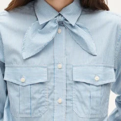 Jules classic-fit tie-neck shirt