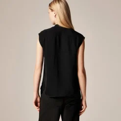 Jules sleeveless tuxedo top