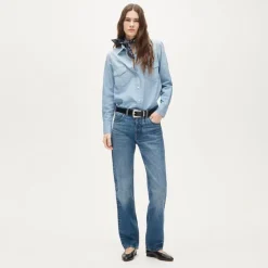 Jules western shirt in lightweight denim