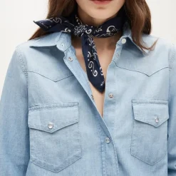 Jules western shirt in lightweight denim