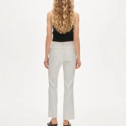 Kaya pant in striped stretch linen blend