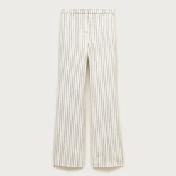 Kaya pant in striped stretch linen blend