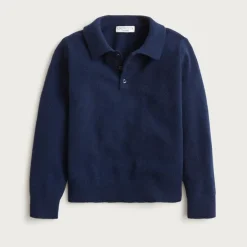 Kids' cashmere collared pullover