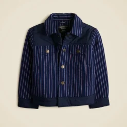 Kids' faux-wool jacket in pinstripe