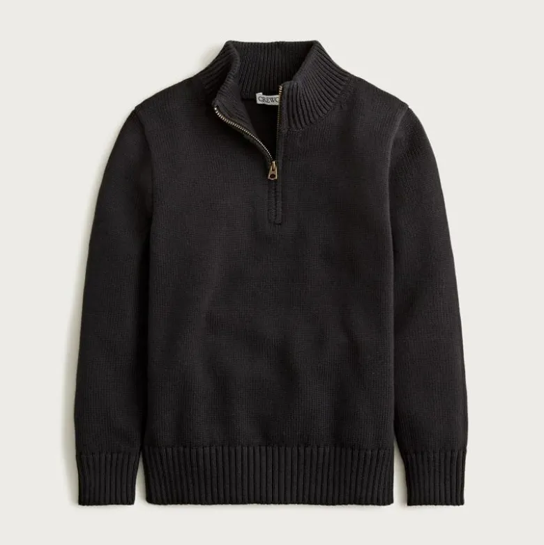 Kids' heritage cotton quarter-zip sweater