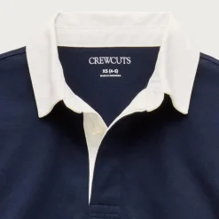Kids' junior varsity rugby polo shirt in striped heritage jersey