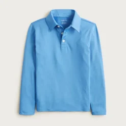 Kids' long-sleeve tech polo shirt