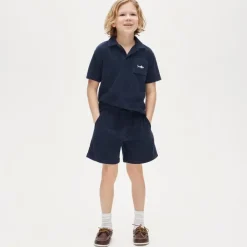 Kids' pull-on short in towel terry