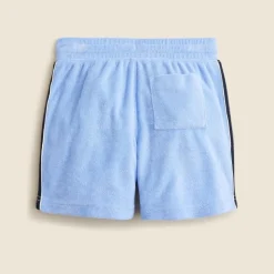 Kids' side-stripe pull-on short in towel terry