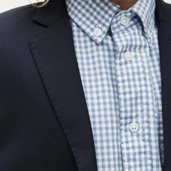 Kids' stretch poplin button-down in gingham