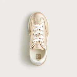 Kids' Veja™ volley metallic leather sneakers