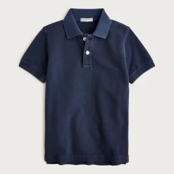 Kids' washed piqué polo shirt