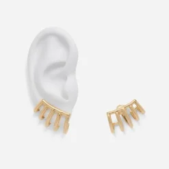 Lady Grey cage clip-on earrings