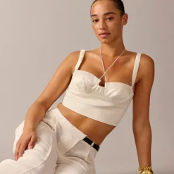 Limited-edition Anna October© X J.Crew cropped bustier top