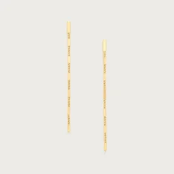 Linear chain station earrings