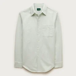 Linen-cotton blend twill shirt