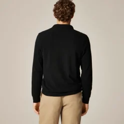 Long-sleeve classic piqué polo shirt