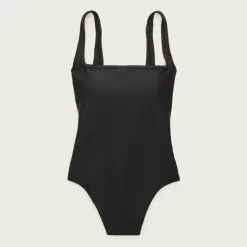 Long-torso squareneck one-piece in Classic Sculpt™