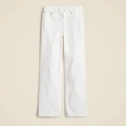Lower-rise full-length slim-wide jean