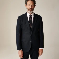 Ludlow Slim-fit suit jacket in English cotton-wool blend