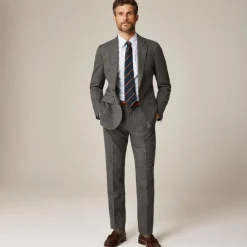 Ludlow Slim-fit suit jacket in English cotton-wool blend