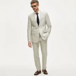 Ludlow Slim-fit suit jacket in Portuguese cotton oxford