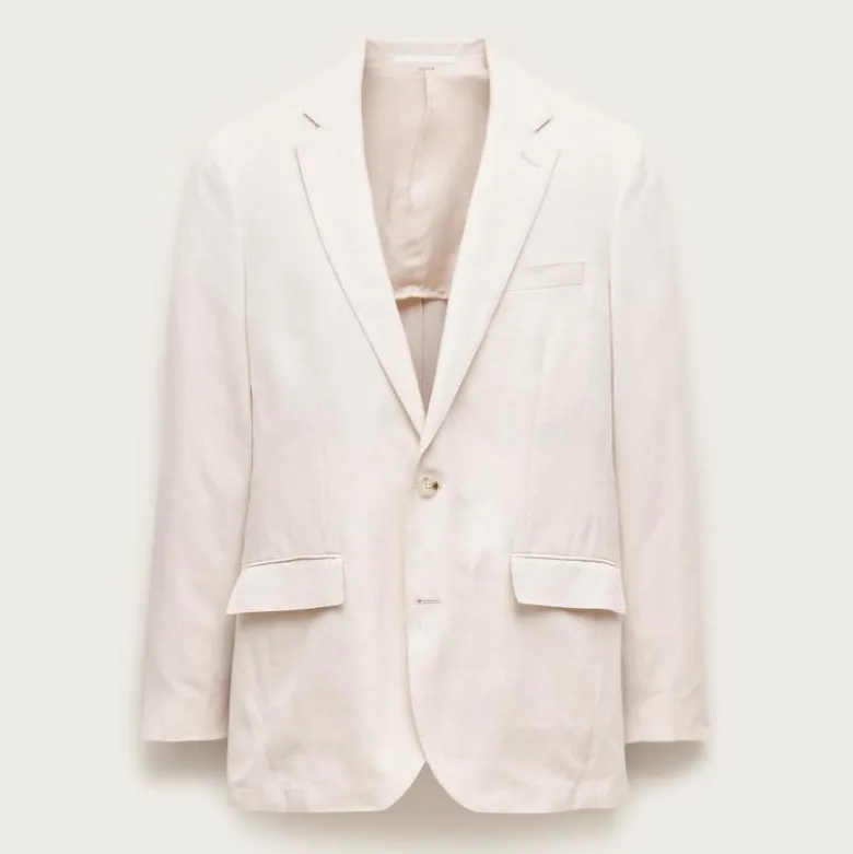 Ludlow Slim-fit suit jacket in Baird McNutt Irish cotton-linen blend