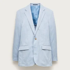 Ludlow Slim-fit suit jacket in Baird McNutt Irish cotton-linen blend