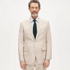 Ludlow Slim-fit suit jacket in Portuguese cotton oxford