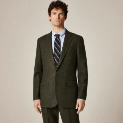 Ludlow Slim-fit suit jacket in English donegal wool tweed