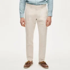 Ludlow Slim-fit suit pant in Baird McNutt Irish cotton-linen blend