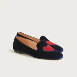 Made-in-Italy smoking slippers in embroidered velvet
