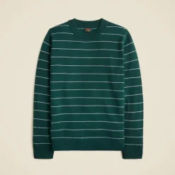 Midweight cashmere crewneck sweater in stripe
