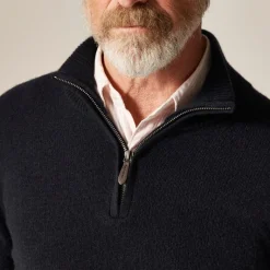 Midweight cashmere quarter-zip sweater