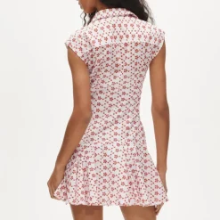 Mini eyelet shirt-dress